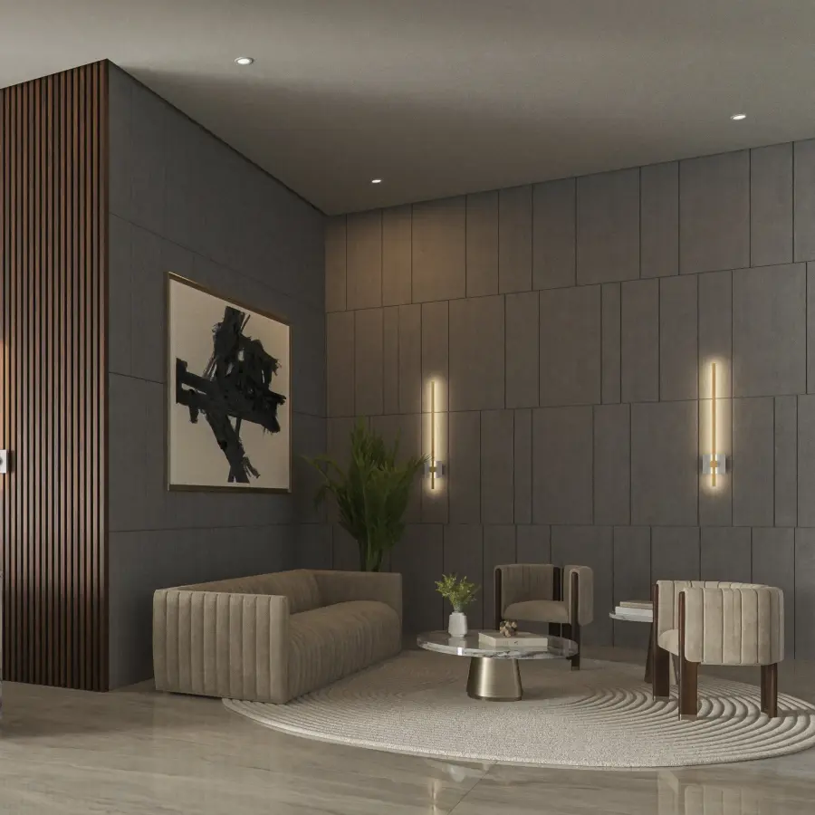 Zora 32" LED Wall Sconce in White & Industrial Brass - Image 9