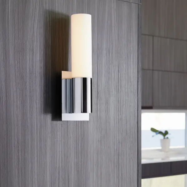 Magneta Glass Wall Sconce - Satin Nickel - Image 4
