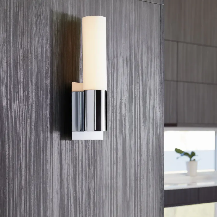 Magneta Glass Wall Sconce - Satin Nickel - Image 4