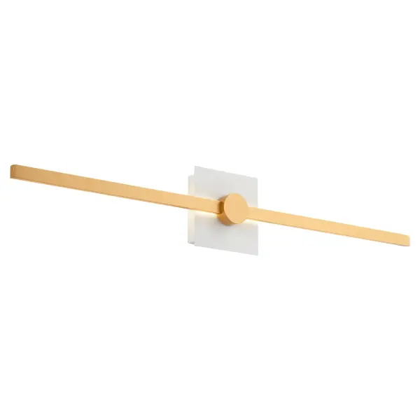 The Zora vanity light combines minimalist geometry with warm LED illumination. Its adjustable brass arms and damp rating make it ideal for modern bathrooms seeking architectural sophistication. - alternate view