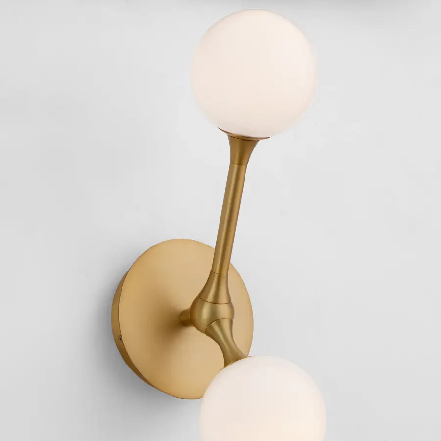 Orbe Two Light Sconce in Brushed Brass - Image 3