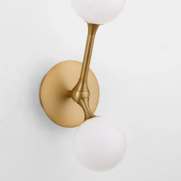 Orbe Two Light Sconce in Brushed Brass - Image 4