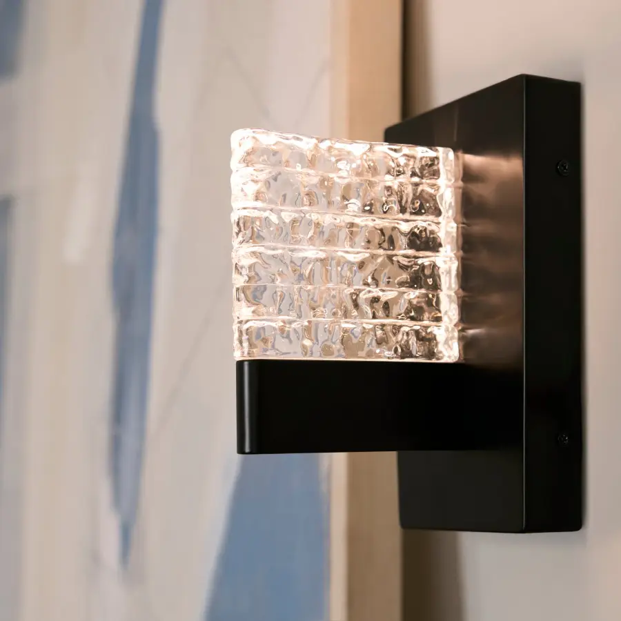 Gamma 1 Light Wall Sconce in Black - Image 6
