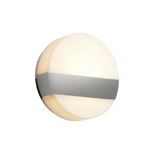 The Aurora 6" wall sconce combines clean, minimalist design with modern LED technology offering 3000K warm white light. Its compact size and polished nickel finish make it versatile for residential and commercial applications. - alternate view