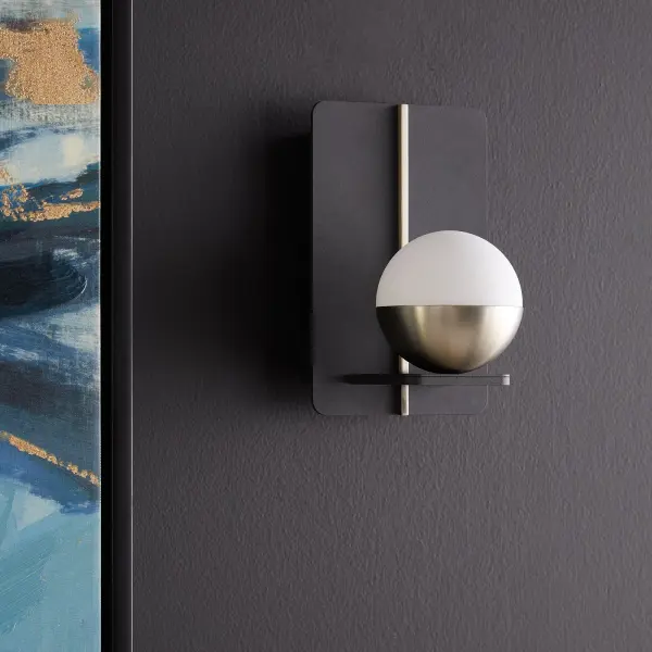 IOTA Wall Sconce - Black/Satin Nickel - Image 3