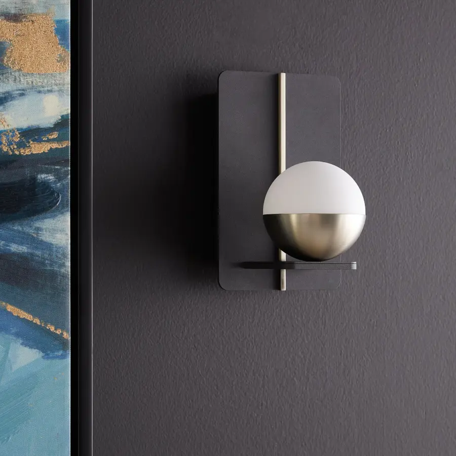 IOTA Wall Sconce - Black/Satin Nickel - Image 3