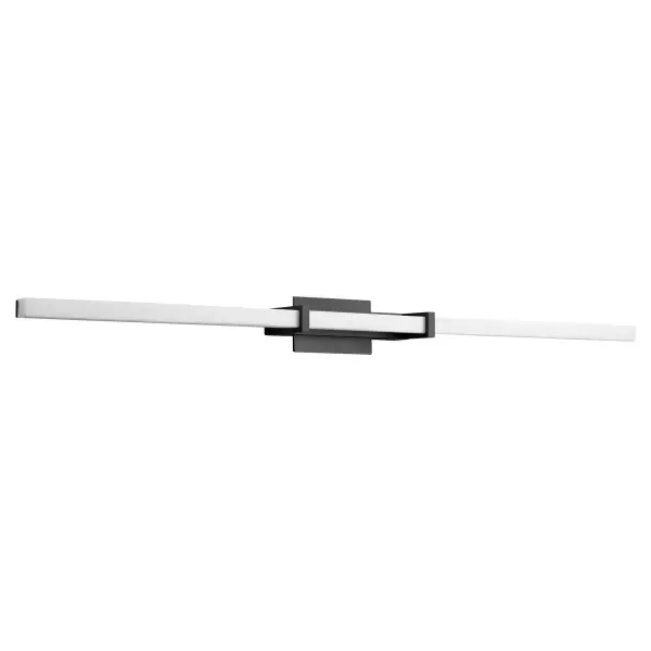 The Wand 36" vanity light delivers refined minimalism with its horizontal profile and modern black finish. Featuring a white acrylic diffuser and integrated dimmable LED, it provides warm, customizable lighting perfect for contemporary bathrooms.