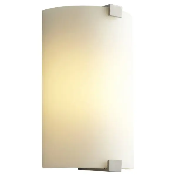 The Siren wall sconce combines contemporary design with practical functionality. Its satin nickel finish and matte white diffuser deliver soft, ambient 3000K lighting perfect for residential and hospitality settings. - alternate view