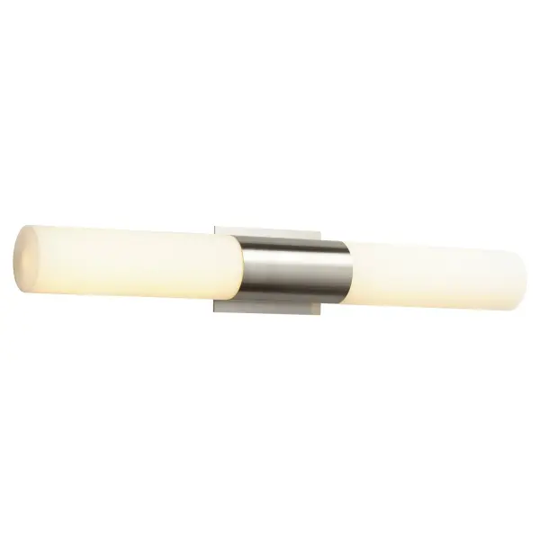 Magnum 3-Light Glass Vanity Light in Satin Nickel - Image 2