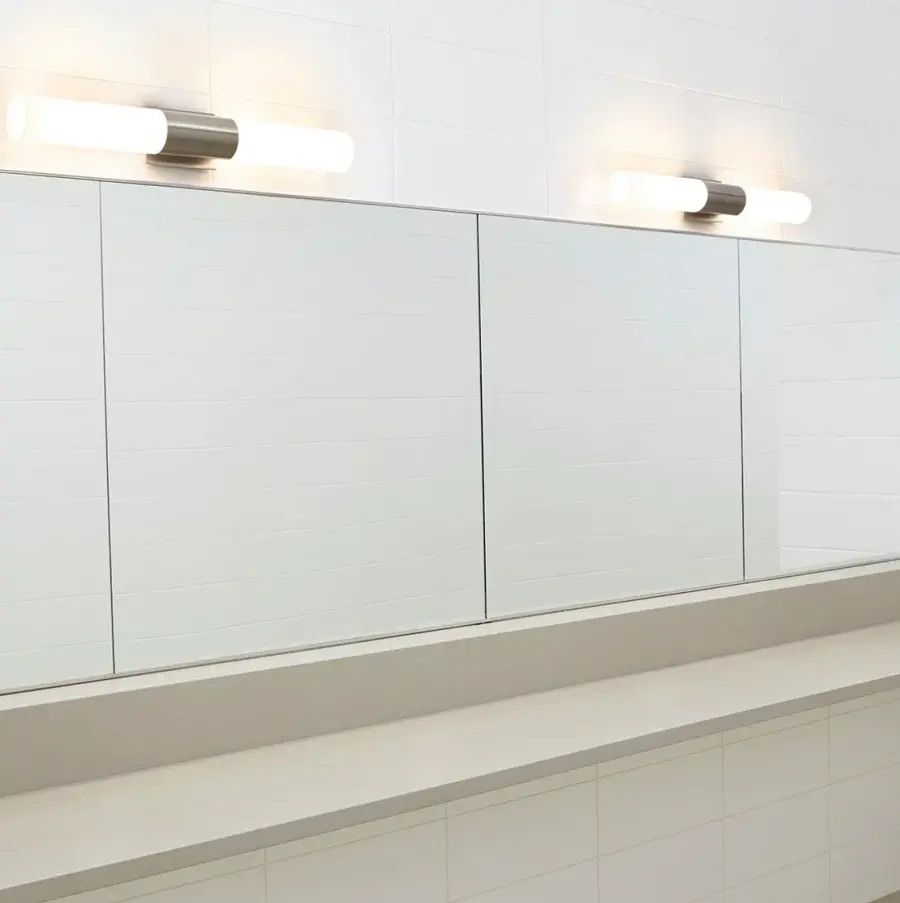 Magneta 3-Light Acrylic Vanity Light in Satin Nickel - Image 3