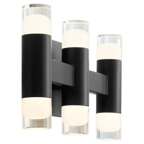 ALARUM Six Light LED Vanity in Black - Image 3