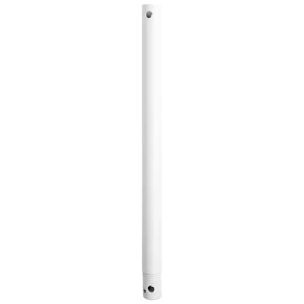This 12-inch downrod provides the ideal extension for ceiling fans in rooms with 9-10 foot ceilings, ensuring proper air circulation and blade clearance. The clean white finish integrates seamlessly with most fan designs.