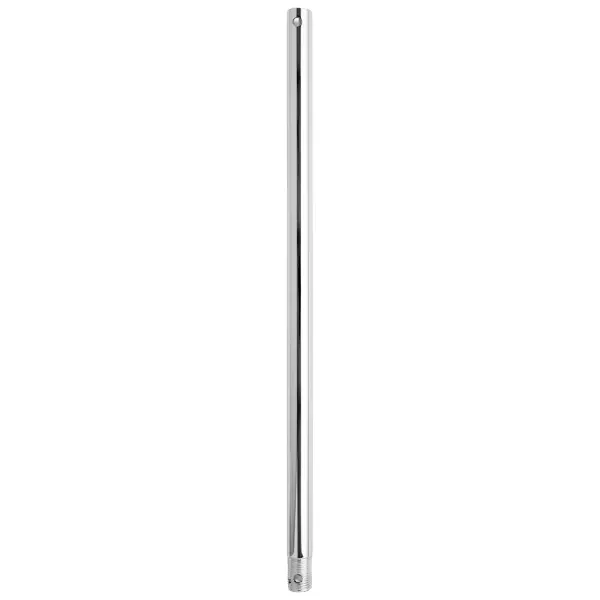 This polished nickel downrod provides the perfect 18-inch extension for ceiling fans in rooms with higher ceilings, ensuring proper blade clearance and maximum airflow efficiency while adding a sleek metallic accent.