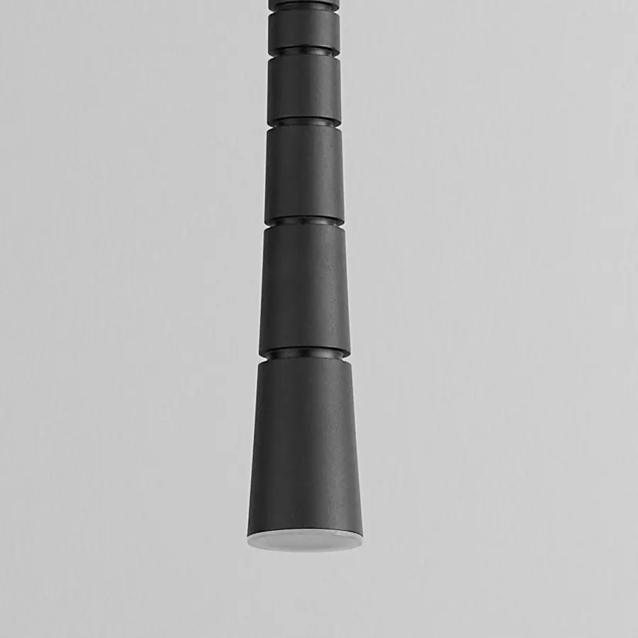 Sabre Single Light LED Pendant in Black - Image 6