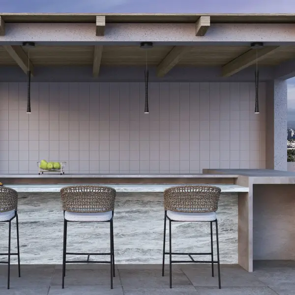 Sabre Single Light LED Pendant in Black - Image 8