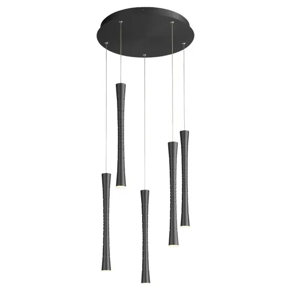 Sabre Five Light LED Pendant in Black - Image 2