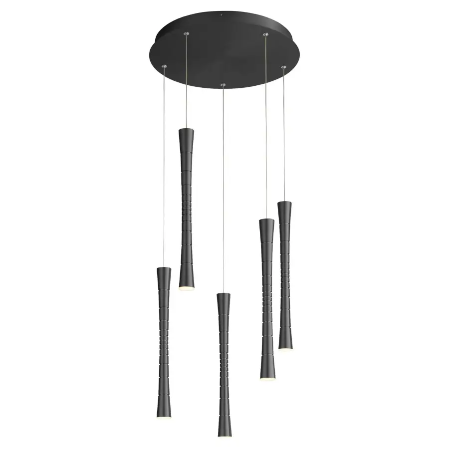 Sabre Five Light LED Pendant in Black - Image 2