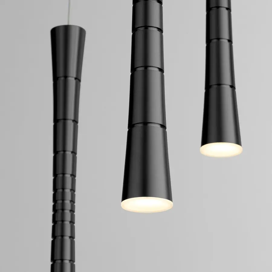 Sabre Five Light LED Pendant in Black - Image 3