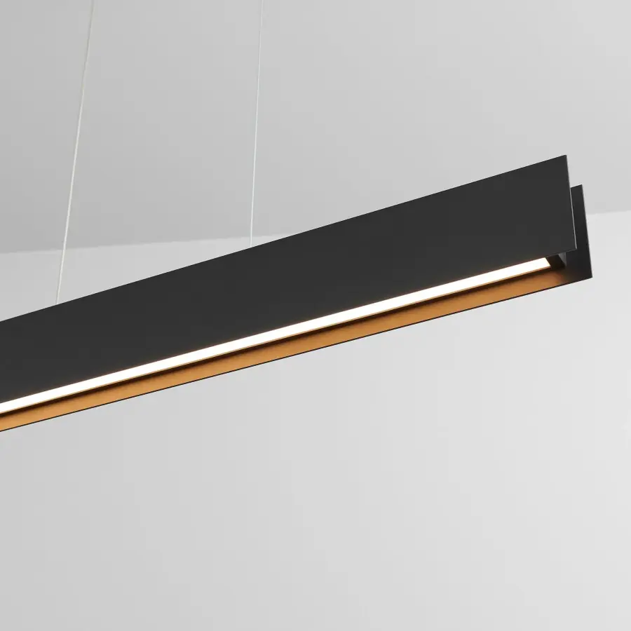 Sleek 36" Linear LED Pendant with Industrial Contemporary Appeal - Image 3