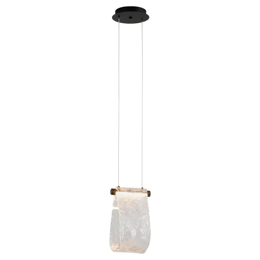 Veer 1 Light Pendant in Black - Image 2