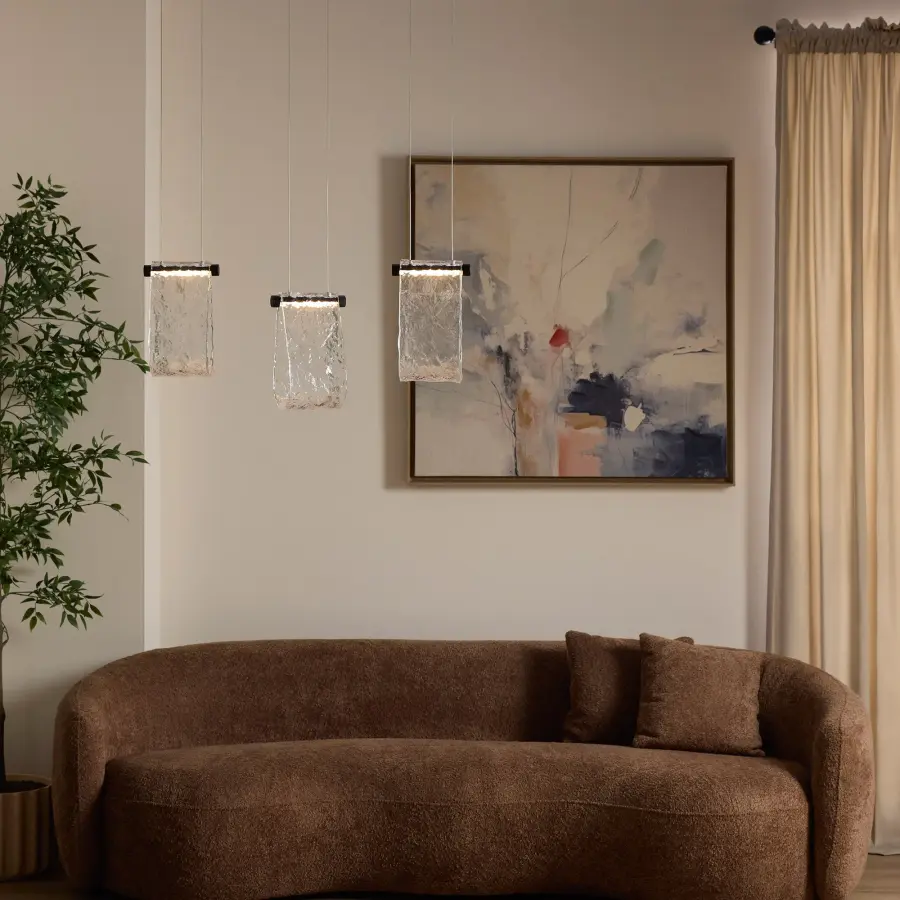 Veer 1 Light Pendant in Black - Image 5