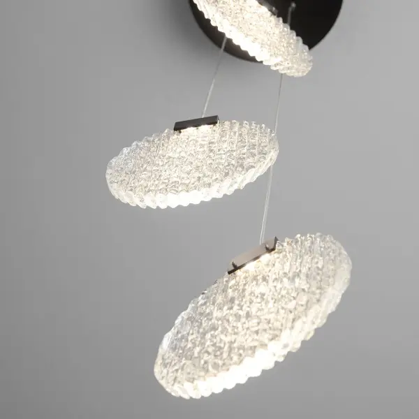 Axiom Three Light CCT LED Pendant in Black - Image 5