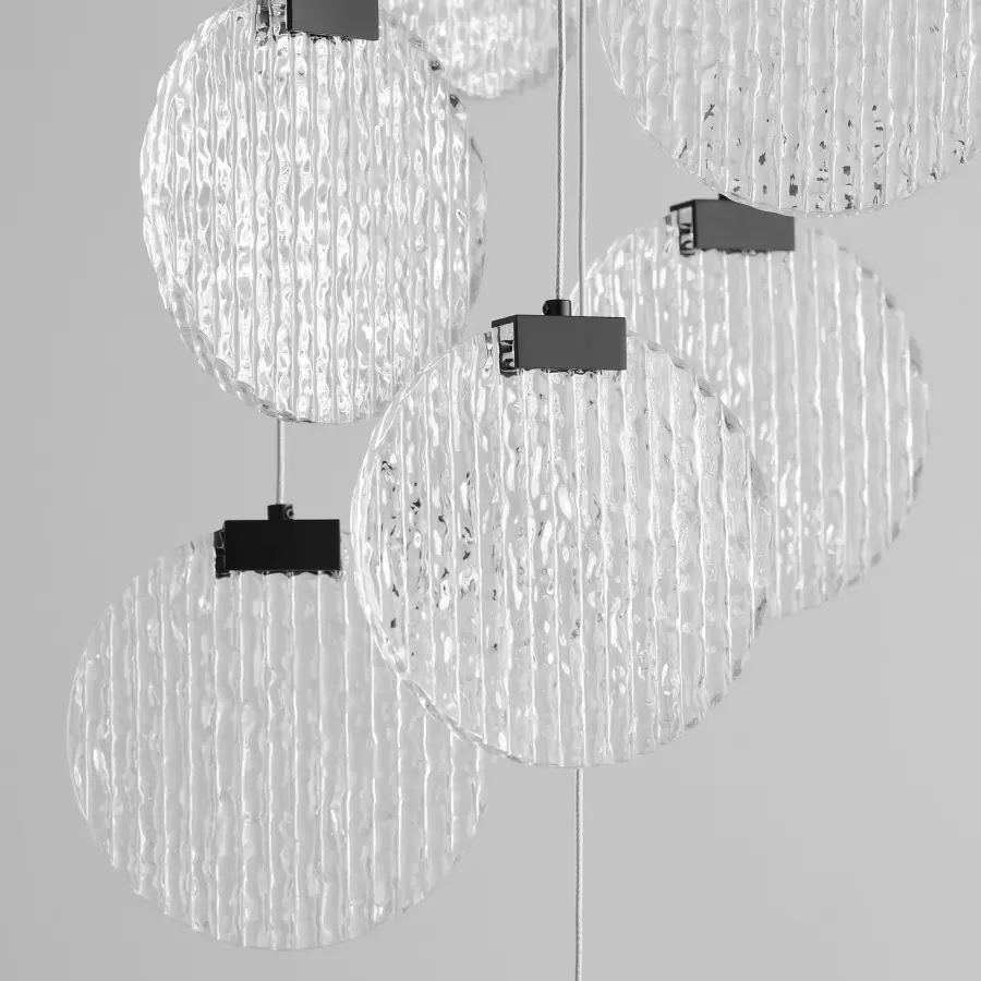 Axiom Eight Light CCT LED Pendant in Black - Image 3