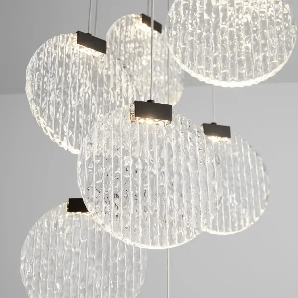 Axiom Eight Light CCT LED Pendant in Black - Image 5