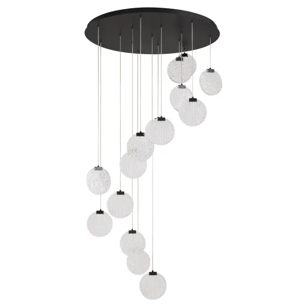 Axiom 15-Light Cascading Pendant in Black - Image 1