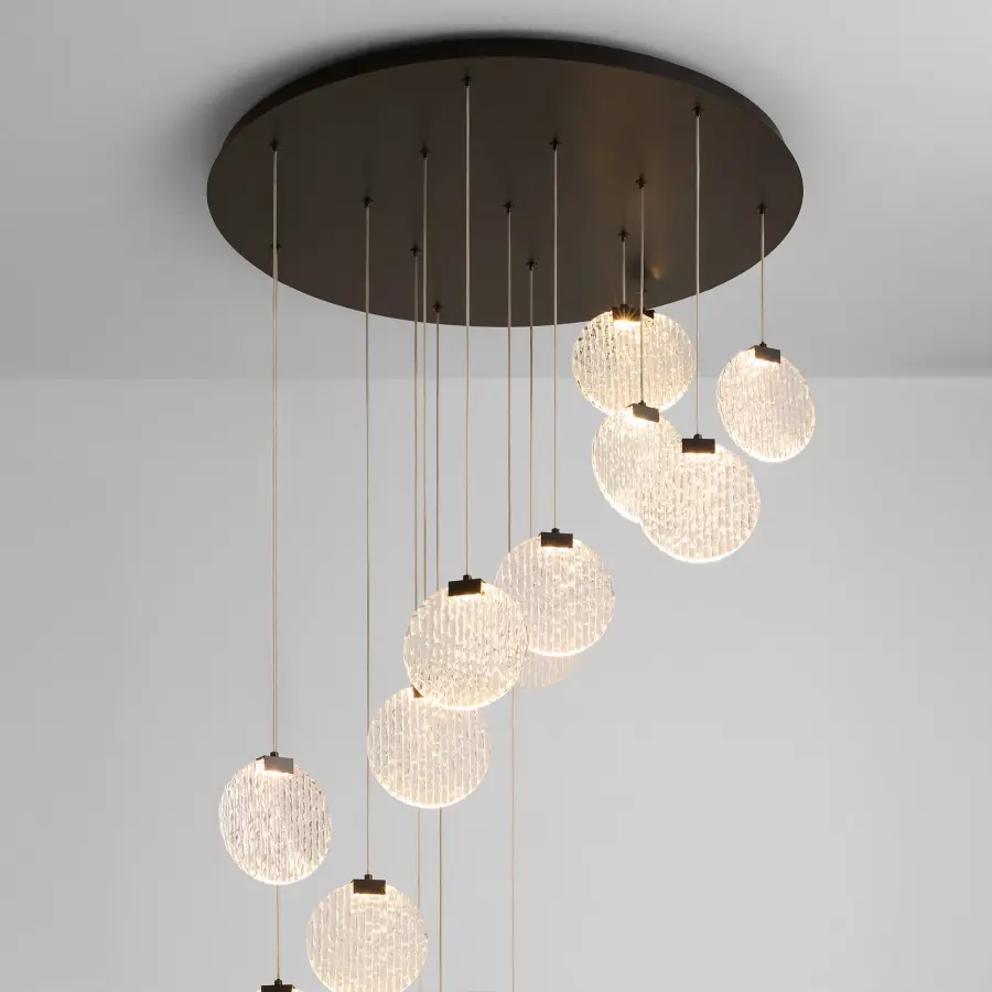 Axiom 15-Light Cascading Pendant in Black - Image 3