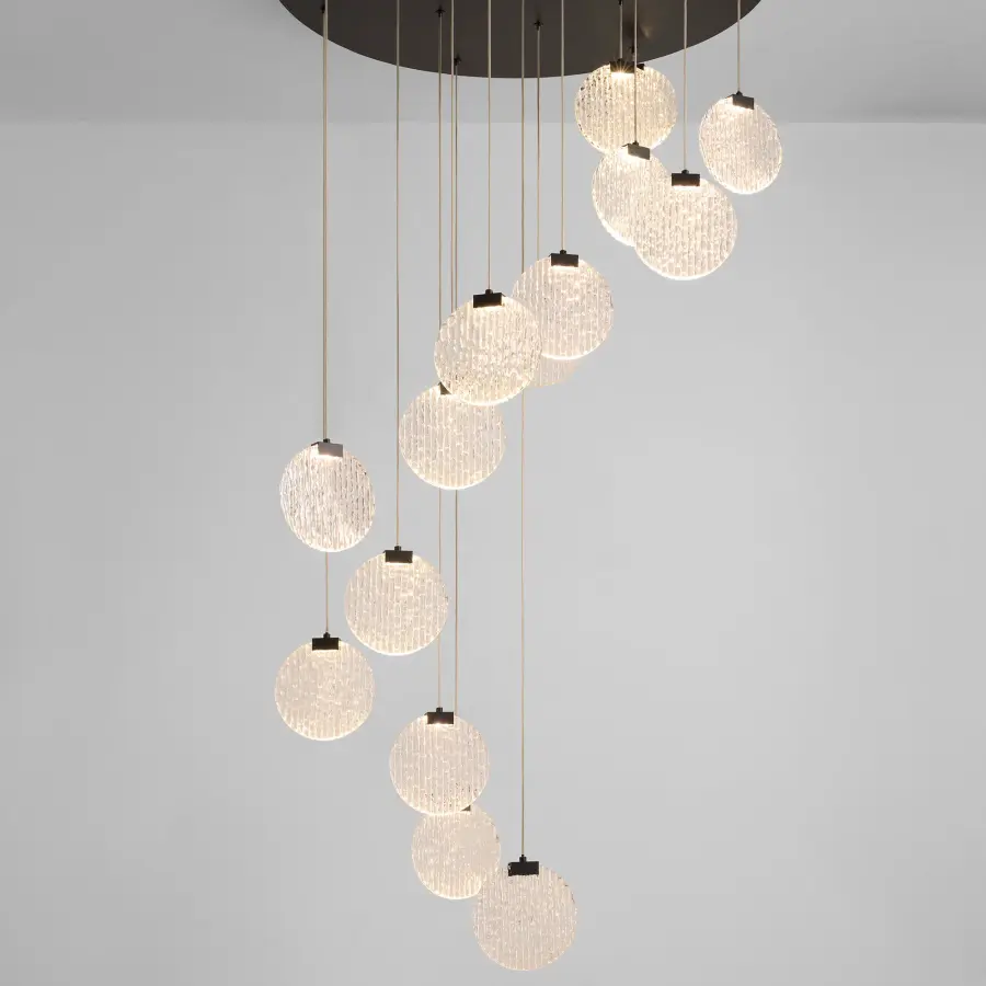 Axiom 15-Light Cascading Pendant in Black - Image 4