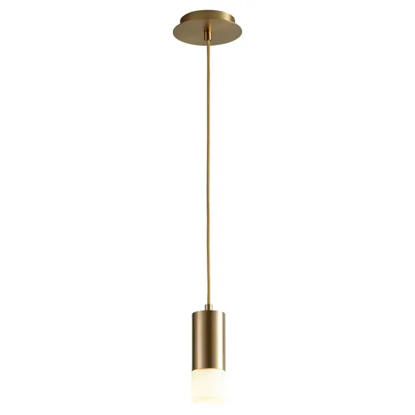 Magneta Small Glass Pendant - Aged Brass - Image 1
