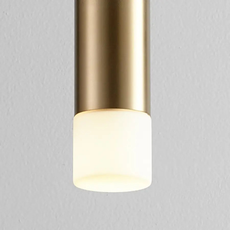 Magneta Small Glass Pendant - Aged Brass - Image 2