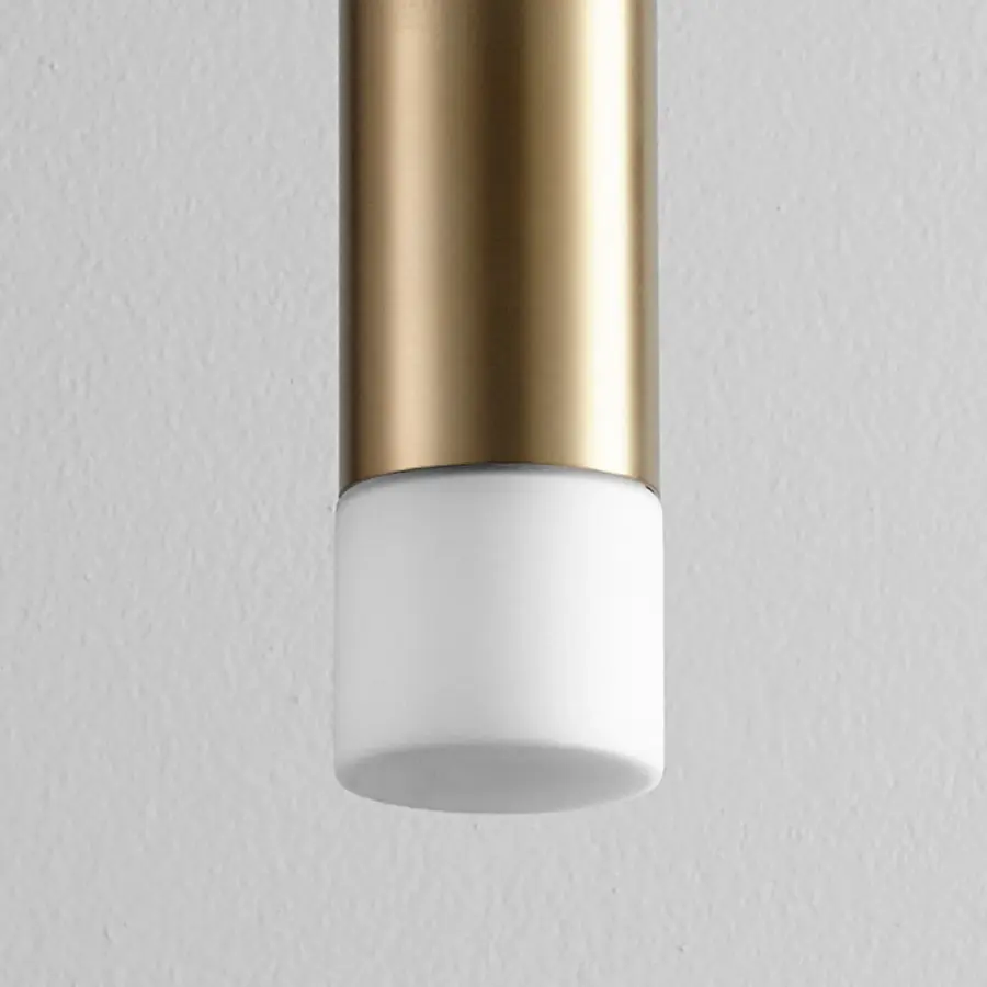 Magneta Small Glass Pendant - Aged Brass - Image 3