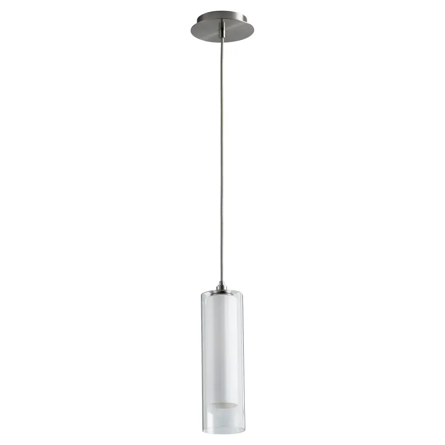 Gratis Satin Nickel Pendant with Opal Glass - Image 1