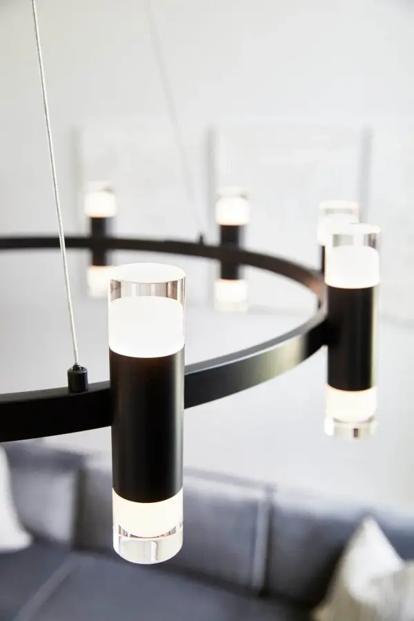 Alarum 20-Light LED Pendant in Black - Image 2