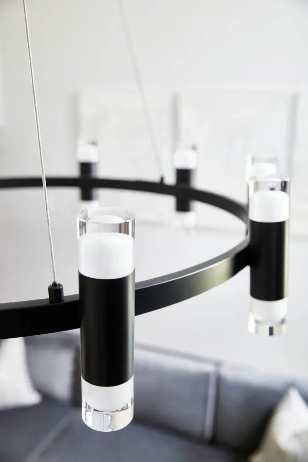 Alarum 20-Light LED Pendant in Black - Image 3