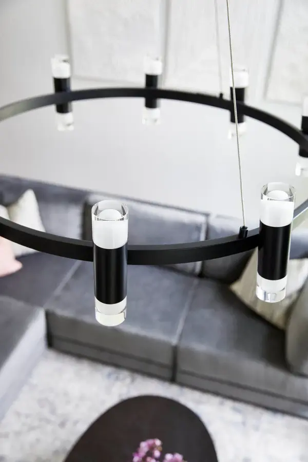 Alarum 20-Light LED Pendant in Black - Image 4