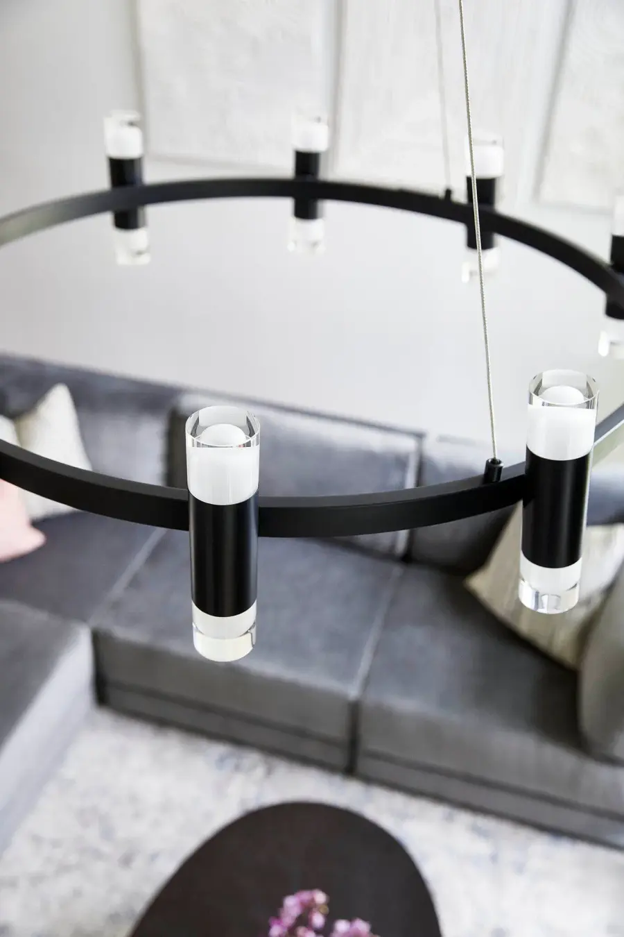 Alarum 20-Light LED Pendant in Black - Image 4
