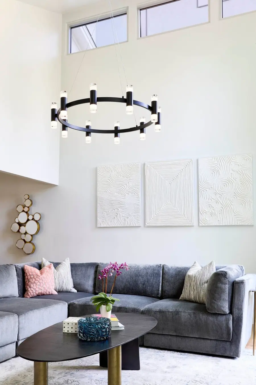 Alarum 20-Light LED Pendant in Black - Image 5