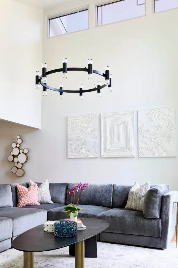 Alarum 20-Light LED Pendant in Black - Image 6