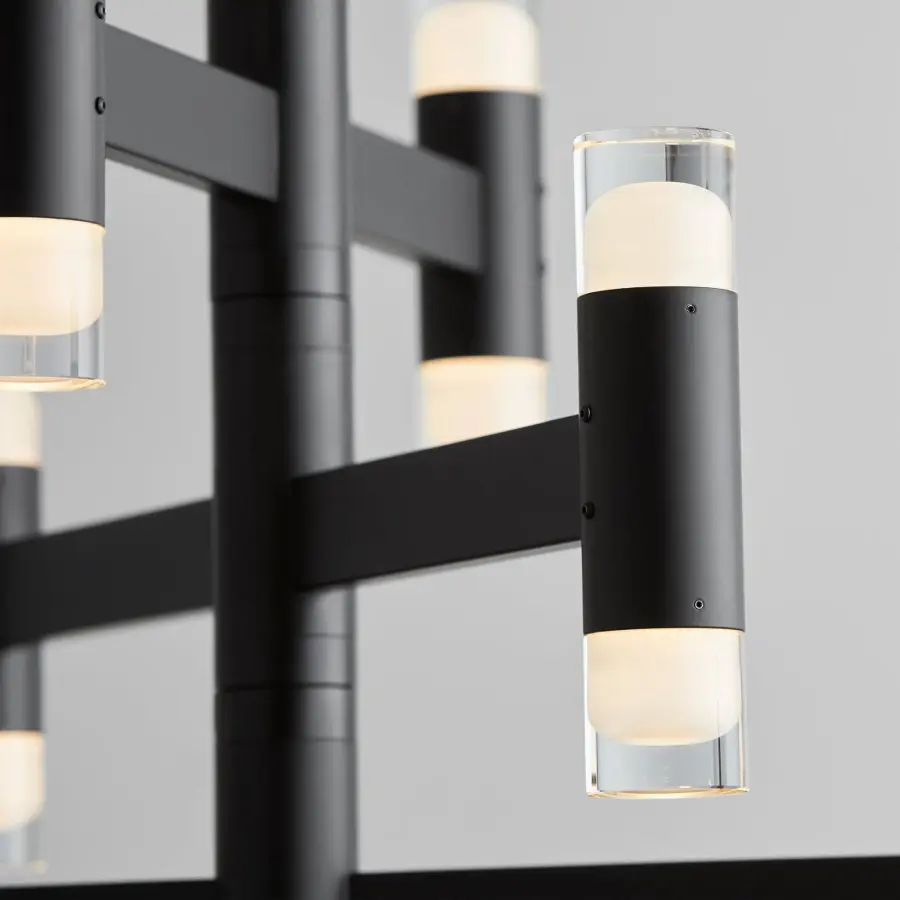 Alarum 12-Light LED Chandelier in Black - Image 3