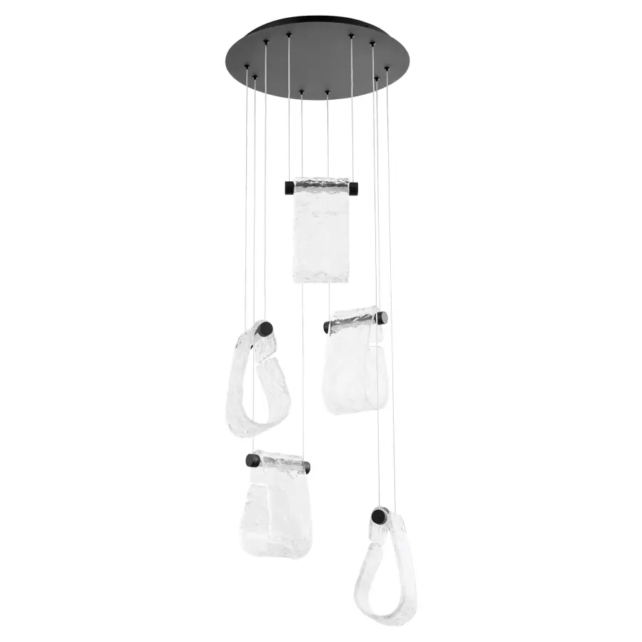 Veer 5-Light Pendant in Black - Image 1