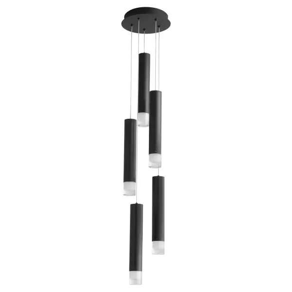 Alarum Five Light CCT Pendant in Black - Image 1