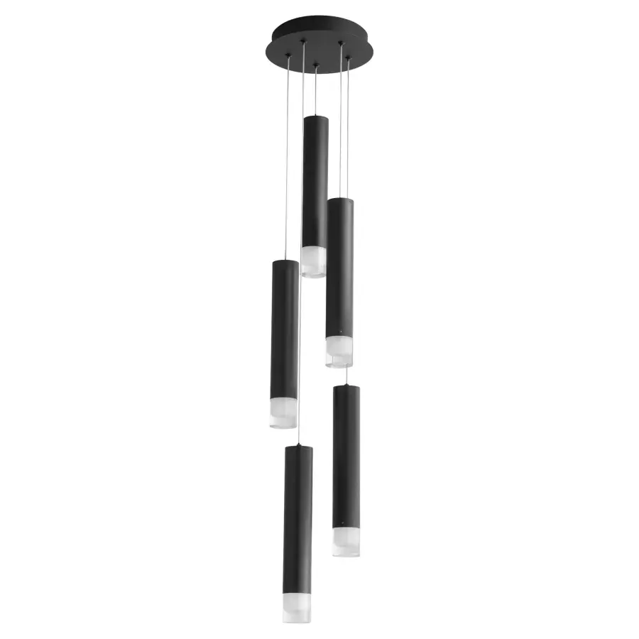 Alarum Five Light CCT Pendant in Black - Image 1