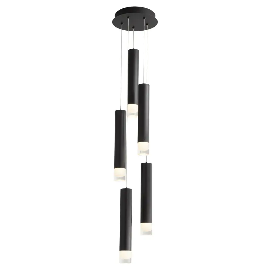 Alarum Five Light CCT Pendant in Black - Image 2