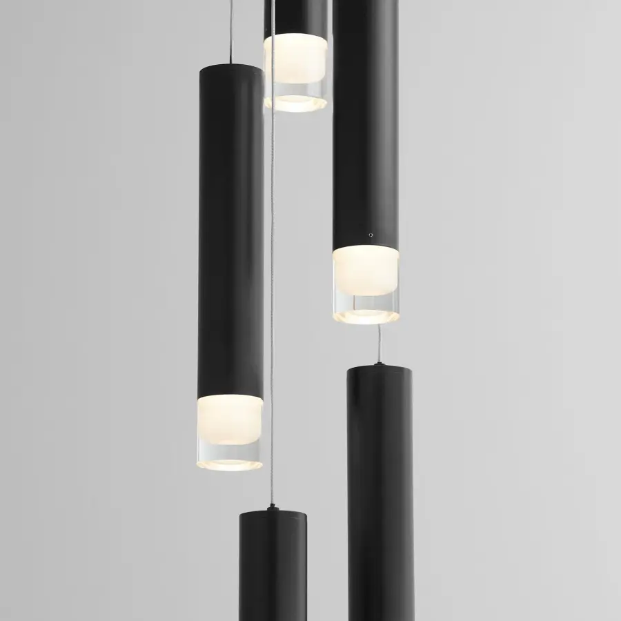 Alarum Five Light CCT Pendant in Black - Image 4