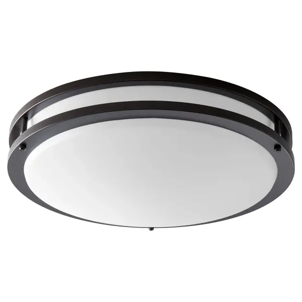The Oracle 18" flush mount delivers refined, low-profile lighting with a luminous halo effect through its matte white acrylic diffuser. The oiled bronze finish adds warmth and architectural presence, perfect for modern spaces seeking understated drama.