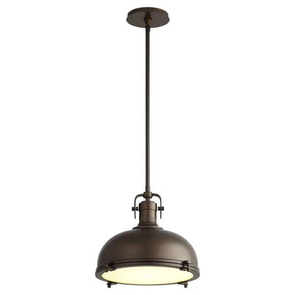 The VIDA pendant combines classic dome styling with energy-efficient LED technology. Its oiled bronze finish and white acrylic diffuser deliver both timeless aesthetics and glare-free illumination for kitchen and dining spaces. - alternate view