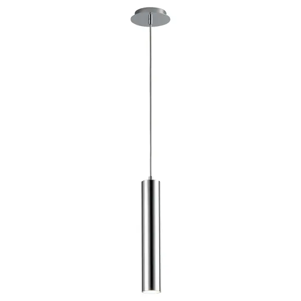 The IDOL pendant delivers sophisticated modern style with its polished chrome finish and clean cylinder form. Offering adjustable color temperatures from 2700K to 4000K, it provides lighting flexibility for any space. - alternate view